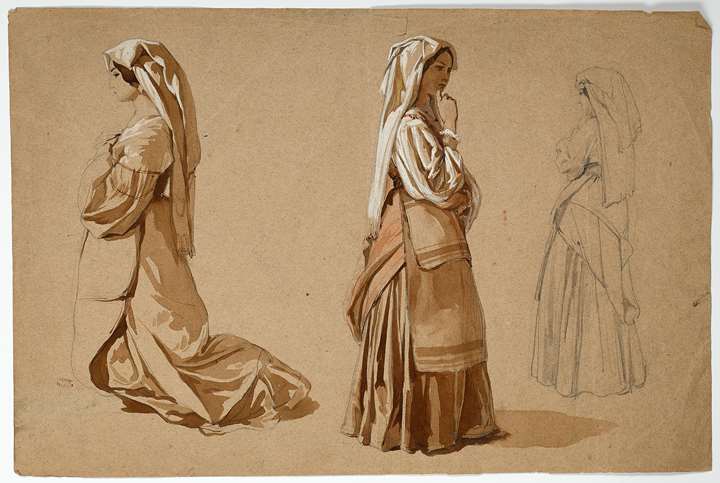 Three Studies of an Italian Peasant Woman